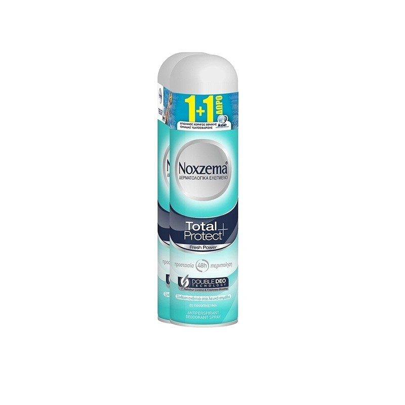 NOXZEMA Αποσμητικό Spray Protect + Fresh Power 150ml 1+1 ΔΩΡΟ