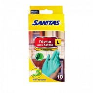 SANITAS Γάντια μιας Χρήσης με Άρωμα Μέντας L