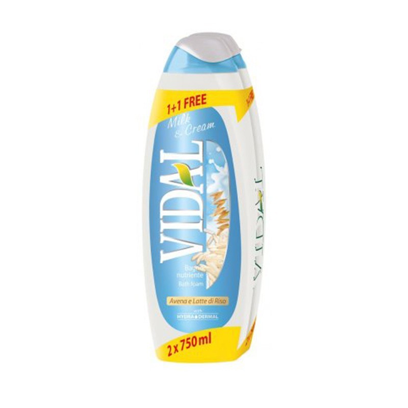 VIDAL Αφρόλουτρο Milk & Cream 750ml 1+1 ΔΩΡΟ