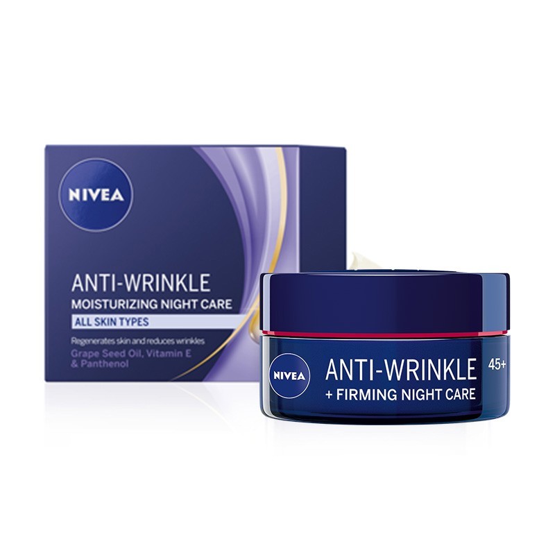 NIVEA Anti-Wrinkle 45+ Revitalising Κρέμα Νυχτός 50ml