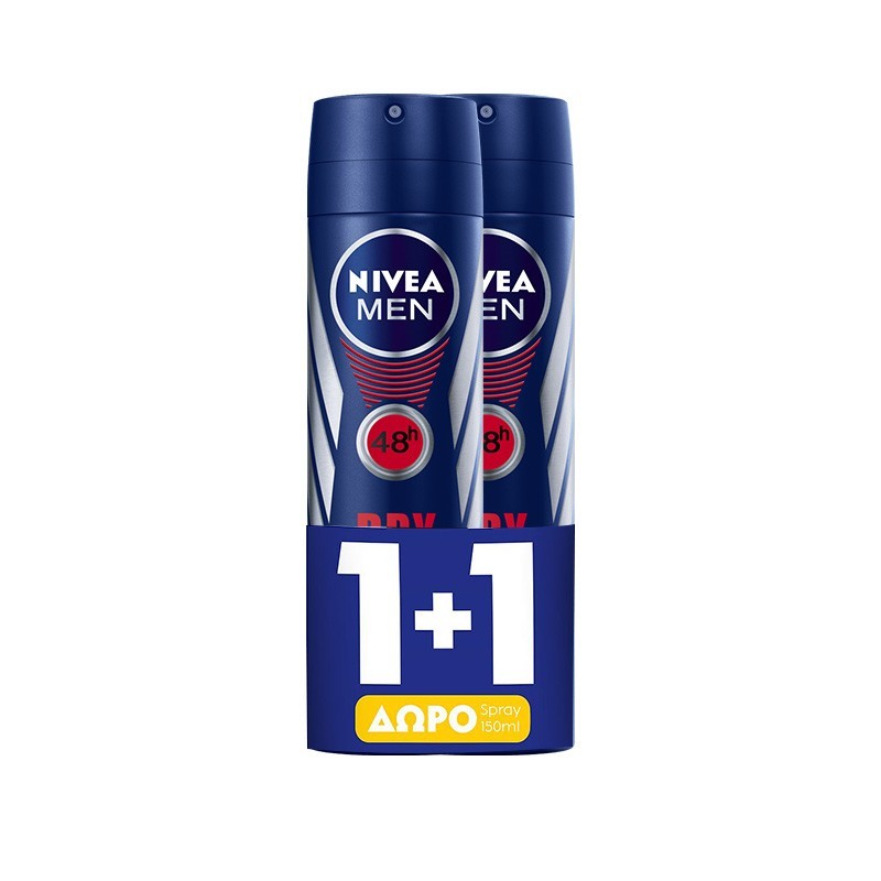 NIVEA Men Deo Spray Dry Impact 150ml 1+1 ΔΩΡΟ