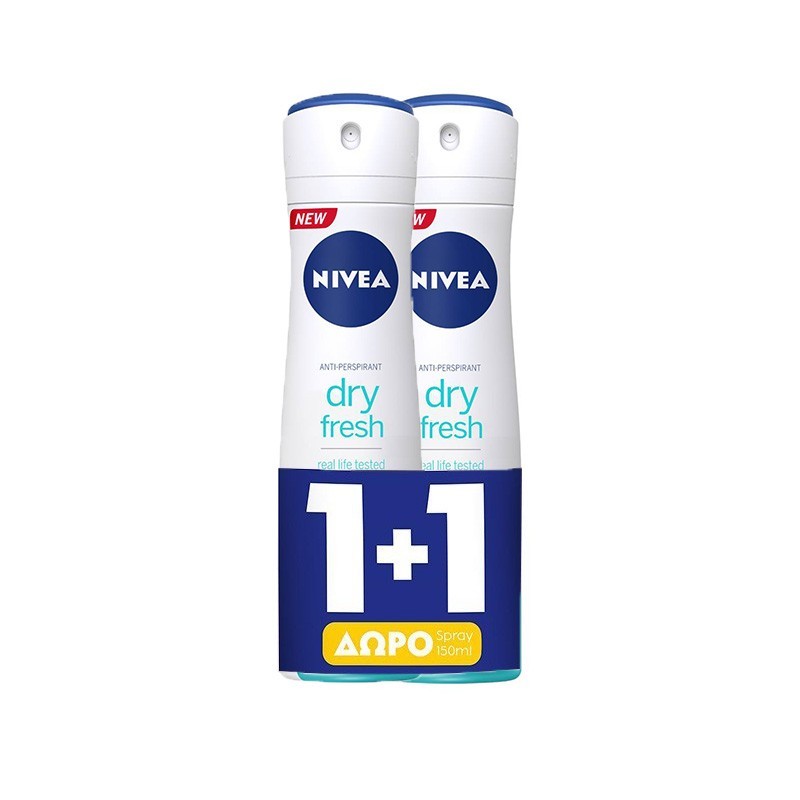 NIVEA Deo Spray Women Dry Fresh 150ml 1+1 ΔΩΡΟ
