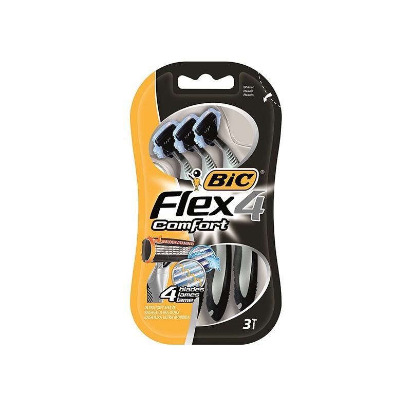 Станок для бритья одноразовый bic comfort-4 flex 3 шт