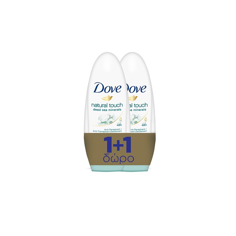 DOVE Deo Roll-on Natural Touch 50ml 1+1 ΔΩΡΟ