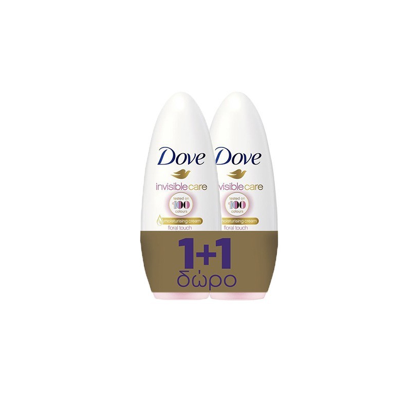 DOVE Deo Roll-on Invisible Floral Touch 50ml 1+1 ΔΩΡΟ