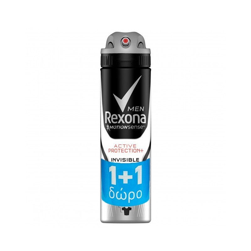 REXONA Men Deo Spray Active Invisible 150ml 1+1 ΔΩΡΟ