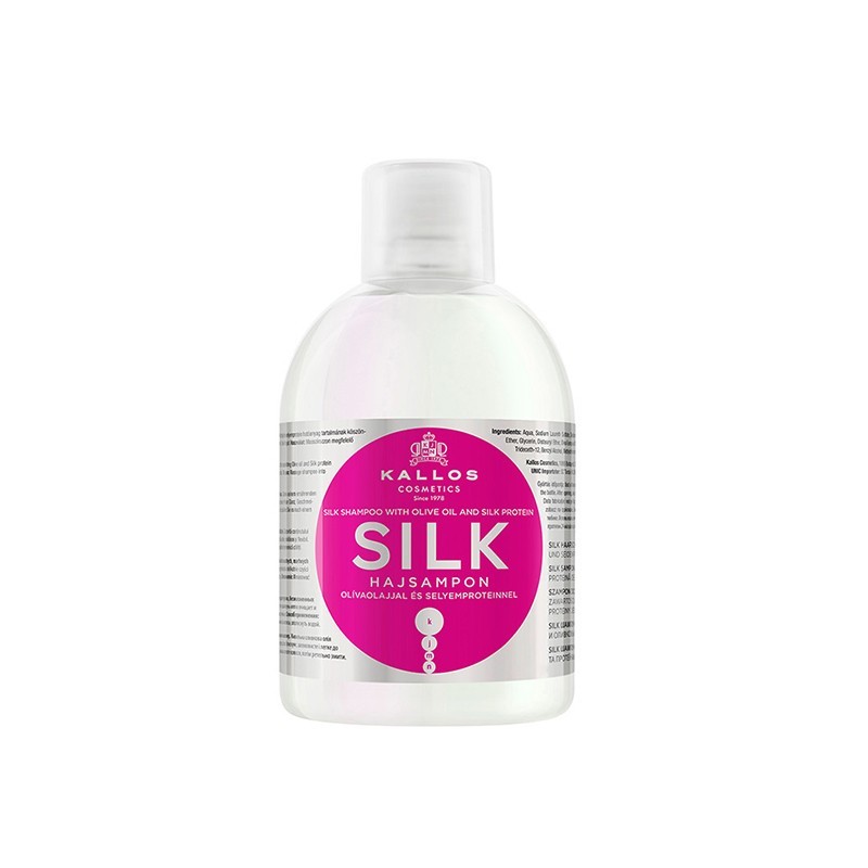KALLOS Silk Shampoo with Olive Oil and Silk Protein 1000 ml