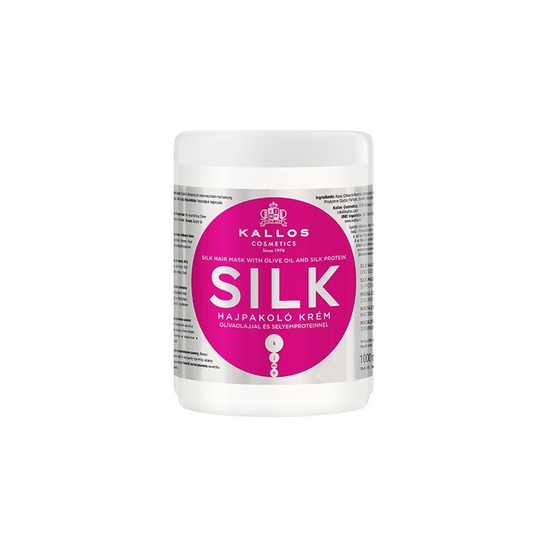 KALLOS Silk Hair Mask with Olive Oil and Silk Protein 1000 ml