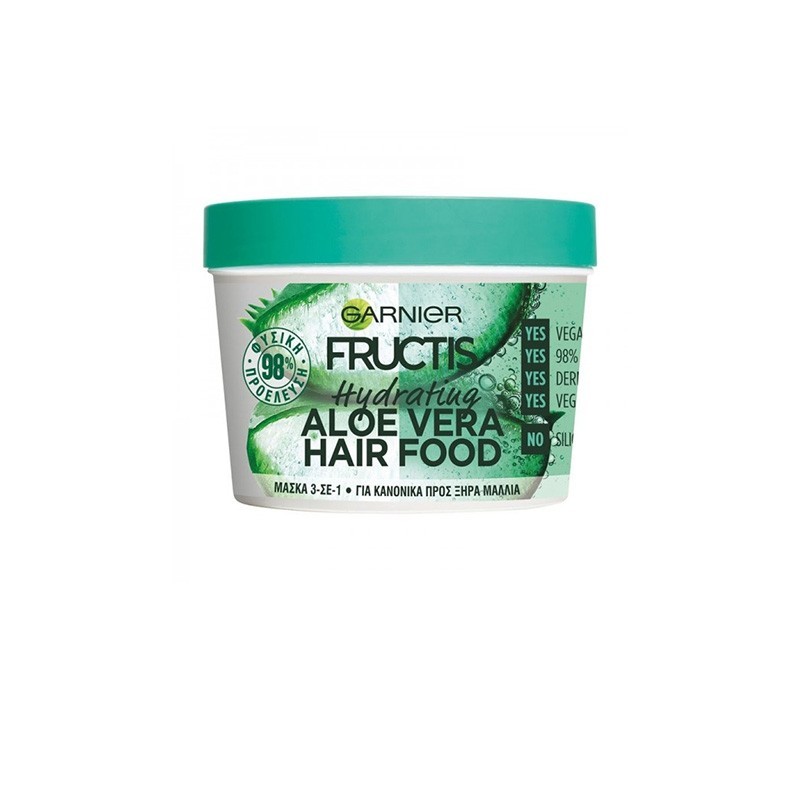 FRUCTIS Μάσκα Μαλλιών Hair Food Aloe για Κανονικά Προς Ξηρά Μαλλιά 390ml