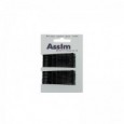 ASSIM Τσιμπιδάκια Μαλλιών με Glitter Μαύρα 24τεμ.