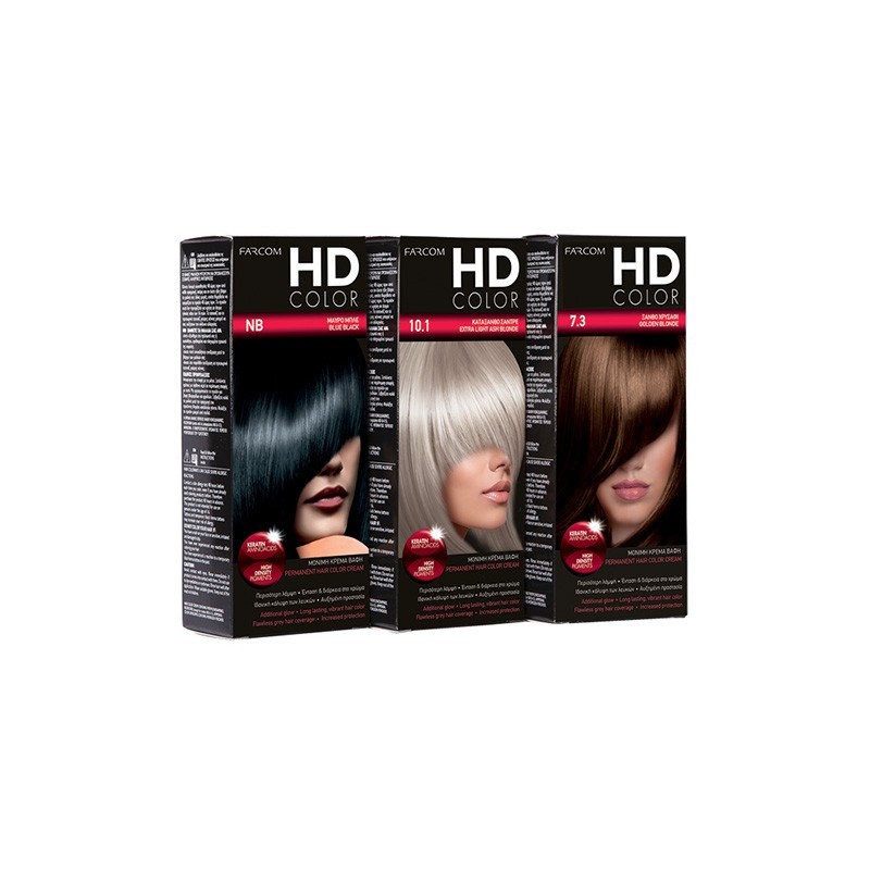 FARCOM HD Color Βαφή Μαλλιών Σετ 60ml