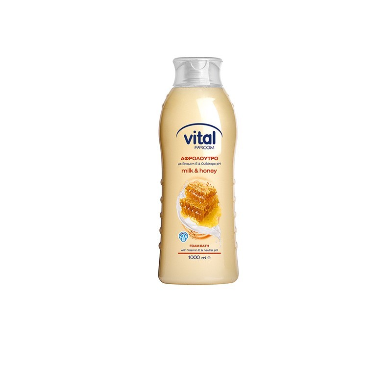 VITAL Αφρόλουτρο Μέλι & Γάλα 1000ml
