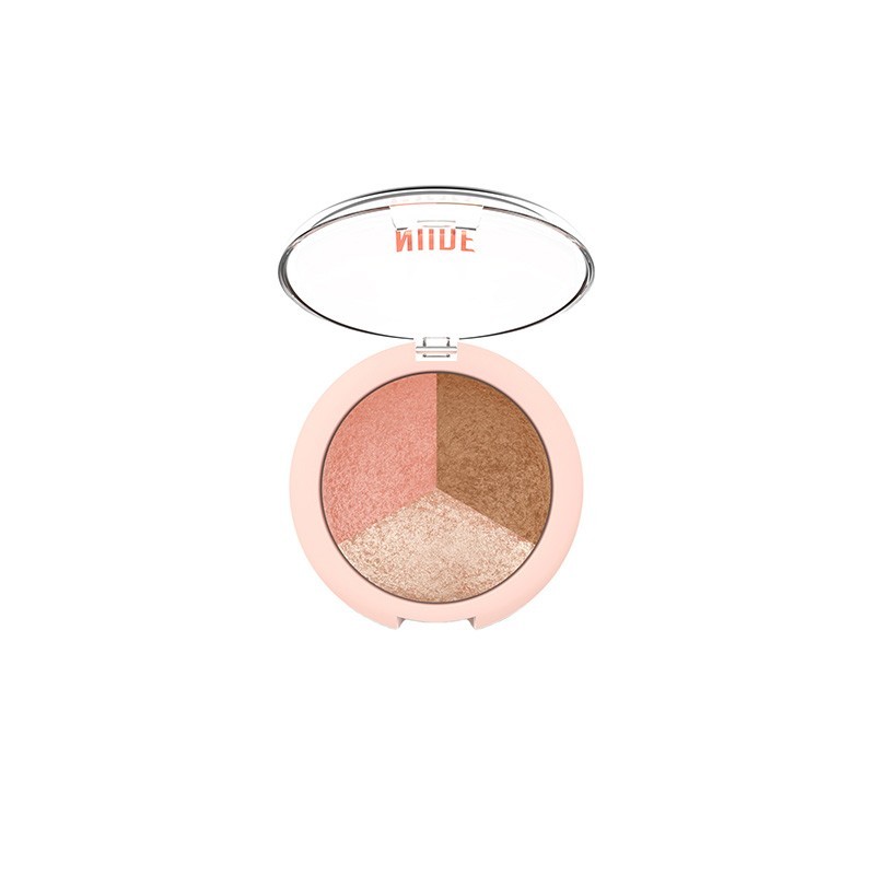 GOLDEN ROSE Nude Look Baked Trio Face Powder