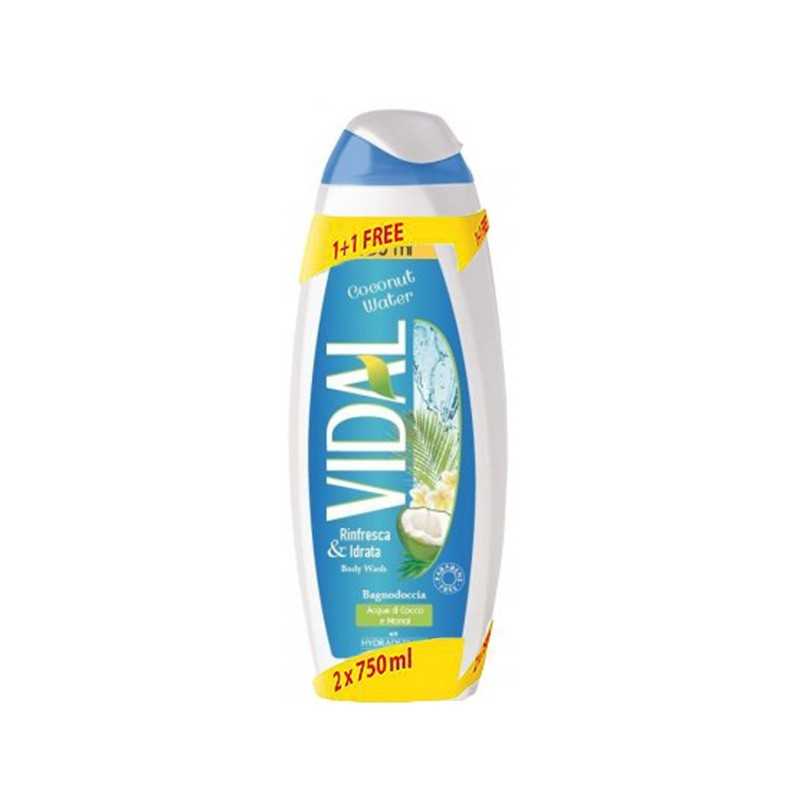 VIDAL Αφρόλουτρο Coconut Water 750ml 1+1 ΔΩΡΟ