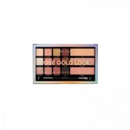 PROFUSION Rose Gold Look Eye & Face Palette & Dual Ended Brush