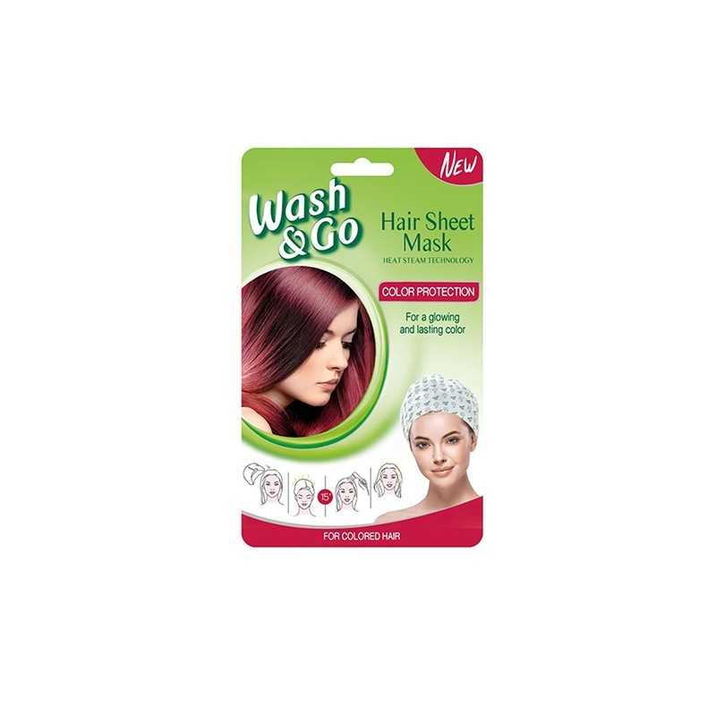 WASH & GO Hair Sheet Mask για Βαμμένα Μαλλιά 35ml