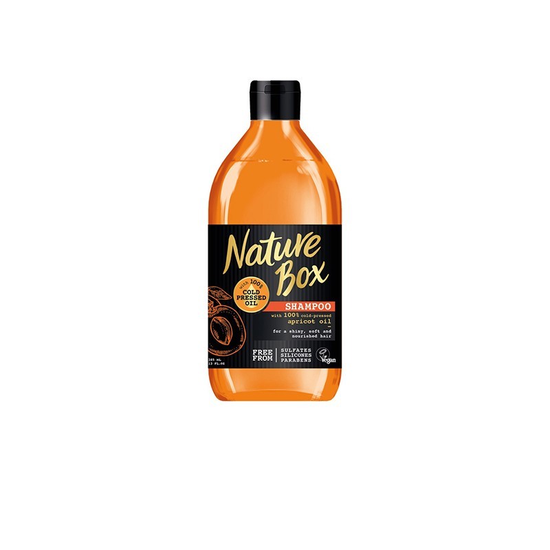 NATURE BOX Apricot Oil Σαμπουάν για Θαμπά/Αδύναμα Μαλλιά 385ml