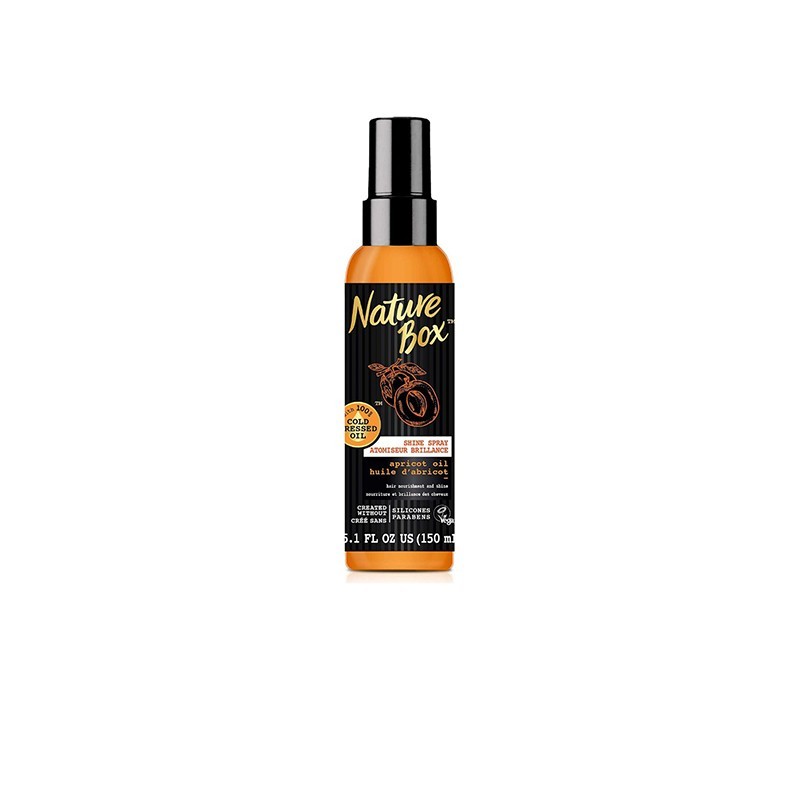 NATURE BOX Apricot Oil Σπρέι Μαλλιών για Λάμψη 150ml