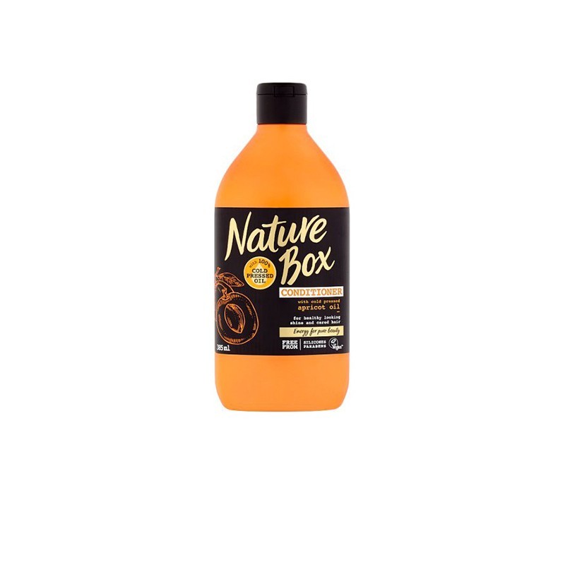 NATURE BOX Conditioner Apricot Oil για Λαμπερά Μαλλιά 385ml