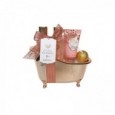 GLAMOROUS Body & Bath Set Argan plastic bath 100 ml shower gel & bubble bath & 50 ml scrub & 30g ball