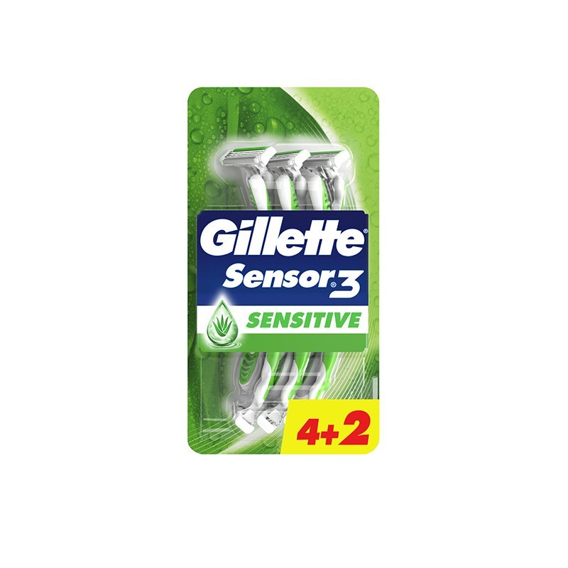 GILLETTE Sensor 3 Sensitive Ξυραφάκια 4 + 2Τεμάχια Δώρο