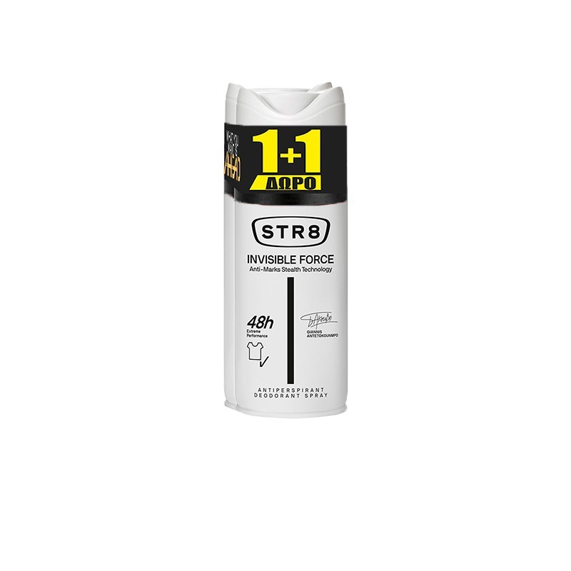 STR8 Deo Spray Invisible Force 150ml 1+1 ΔΩΡΟ