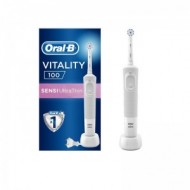 ORAL B Vitality 100 Sensi UltraThin Box Grey-White Επαναφορτιζόμενη Ηλεκτρική Οδοντόβουρτσα 1τεμ.