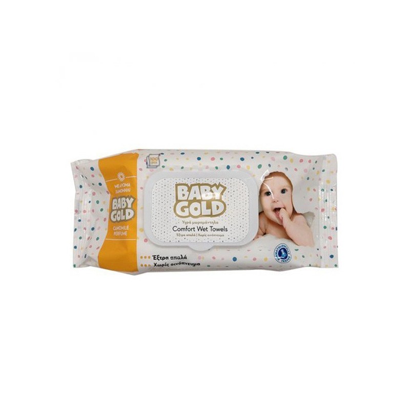 BABY GOLD Wet Towels Chamomile Flip Up 100τεμ.