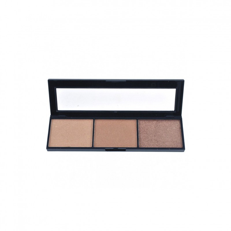 USHAS Highlighter Palette 3 Colors No 1