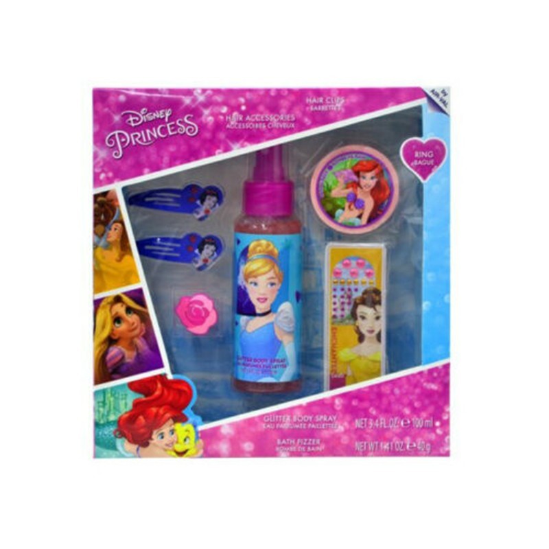 AIRVAL PRINCESS Glitter Body Spray 100ml + Bath Bomb + Αξεσουάρ Μαλλιών