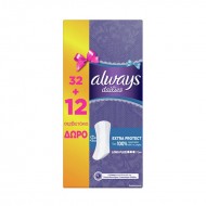 ALWAYS Dailies Extra Protect Long Plus Σερβιετάκια 32+12 Δώρο