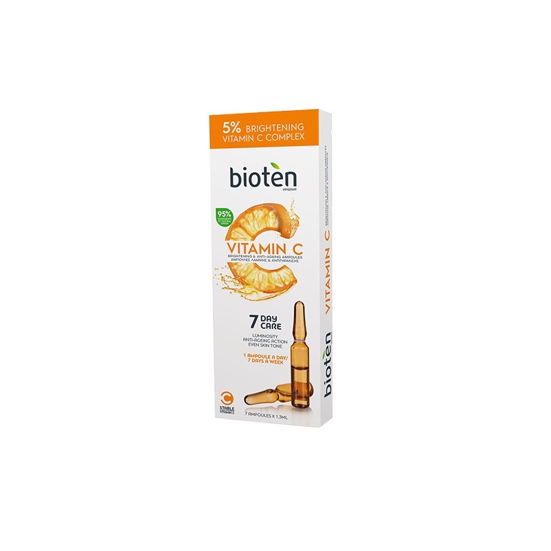 BIOTEN Vitamin C Αμπούλες Λάμψης & Αντιγήρανσης 7x1,3ml