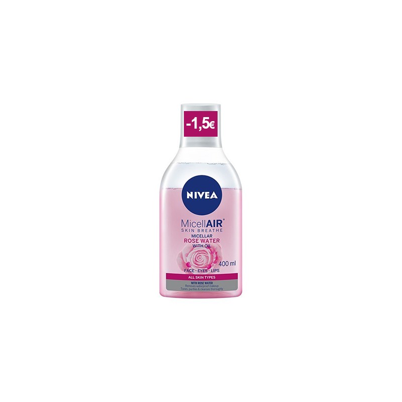 NIVEA Micellar Νερό Καθαρισμού Face-Eyes with Bio Rose Water & Oil 400ml 1,5€ Δώρο