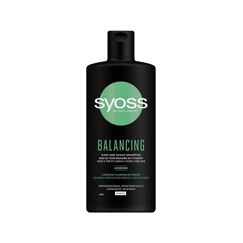 SYOSS Balancing Hair & Scalp  Σαμπουάν Εξισορρόπισης της Χλωρίδας του Τριχωτού 440ml