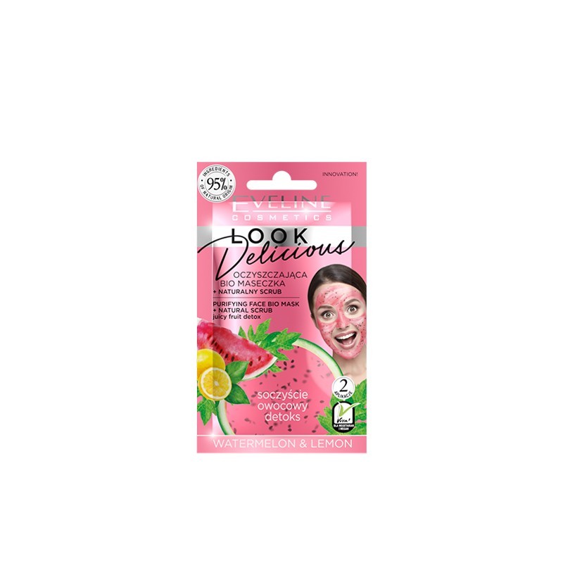 EVELINE Look DeliciousPurifying Face Bio Mask Watermelon 10gr