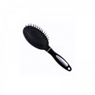 HAIR FASHION Πλαστική Βούρτσα Μαλλιών Μαύρη Οβάλ 24x7cm