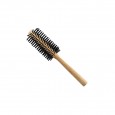 HAIR FASHION Βούρτσα Μαλλιών Στρογγυλή Ξύλινη/Οξιά  μακριές ακίδες Nylon  22cm