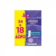 ALWAYS Σερβιετάκια Large Extra Protect 34+18τμχ