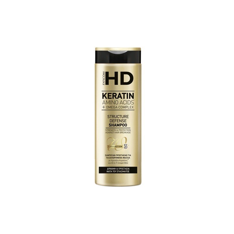 FARCOM HD Σαμπουάν Structure Defense για Ταλαιπωρημένα Μαλλιά 400ml