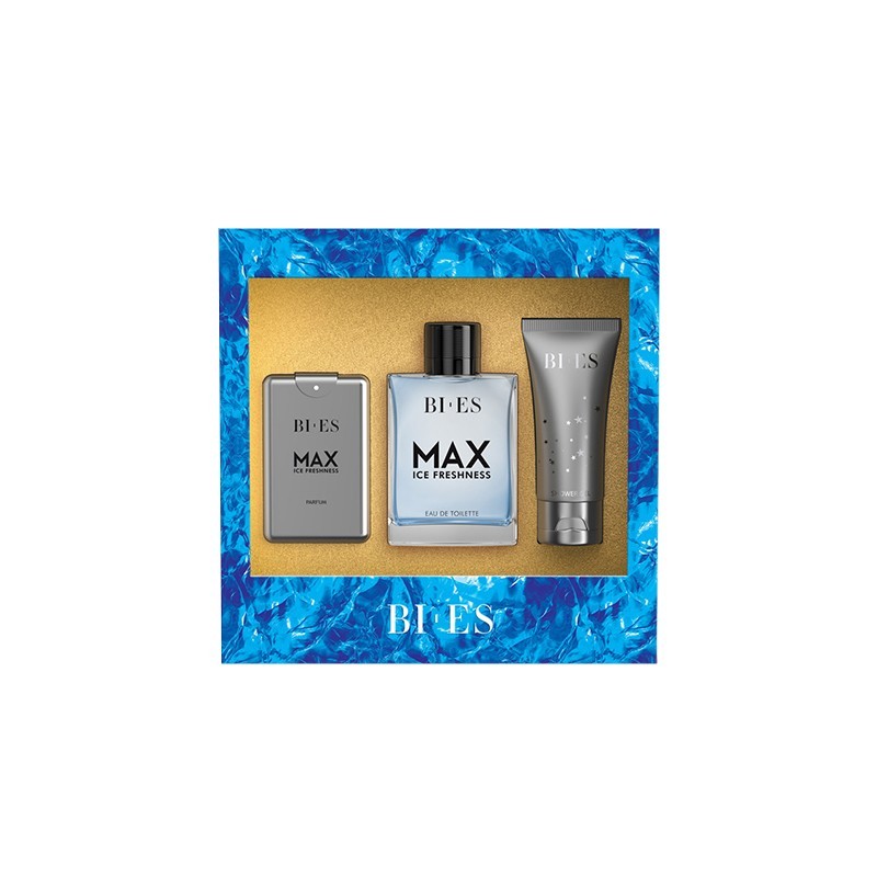 BI-ES Gift Set Max Ice Freshness 100ml EDT 100ml & Shower Gel 50ml & Parfum 15ml
