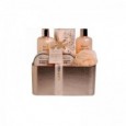 IDC INSTITUTE Orange & Cedar Wood Scented Bath Bronze Box Gift Set