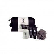 IDC Ocean Essence Cosmetic Bag for Men 5 in 1 Shampoo & Shower Gel 160ml Body Lotion 60ml Shaving Gel 60ml & Puff