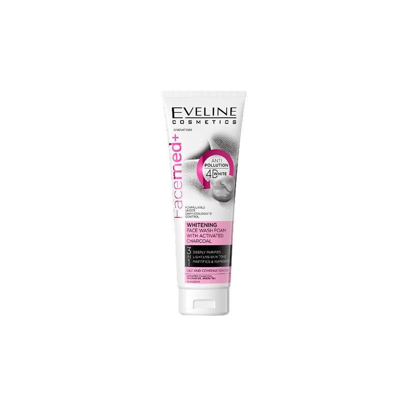 EVELINE Whitening Face Wash Foam With Activated Charcoal 100ml
