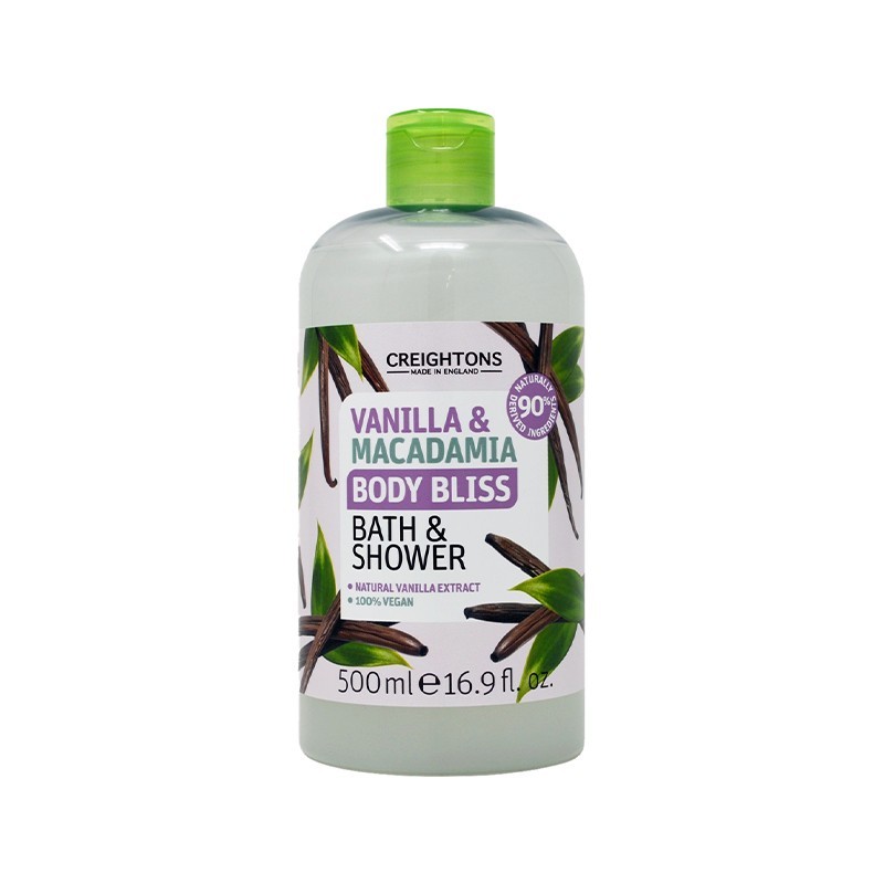 CREIGHTONS Vegan Bliss Vanilla & Macadamia Bath & Shower Gel 500ml