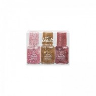 GOLDEN ROSE  Miss Beauty Trio Nail Color Glitter Party Time 3x6ml