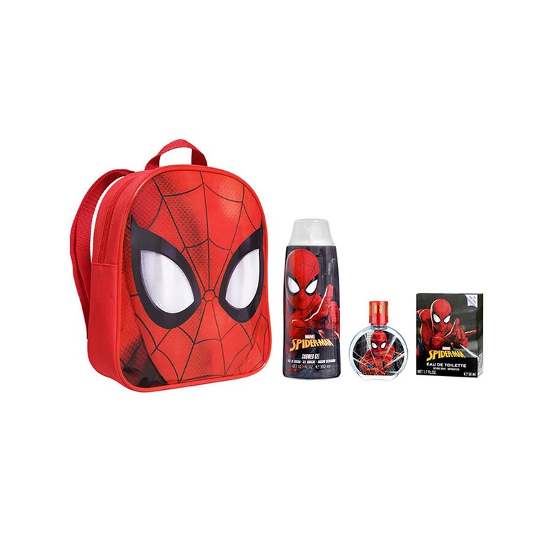 MARVEL Spiderman Backpack, EDT 50ml & Shower Gel 300ml