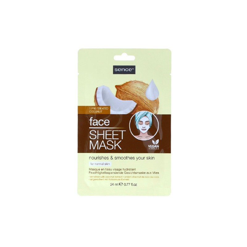 SENCE Vegan Face Sheet Mask Coconut 24ml