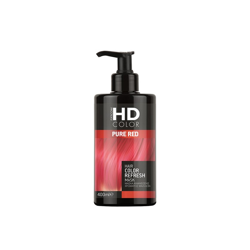 FARCOM HD HAIR COLOR Χρωμομάσκα Μαλλιών με Αντλία Pure Red 400ml