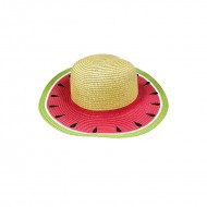FASHION Γυναικείο Ψάθινο Καπέλο Καλοκαιρινά Φρούτα
