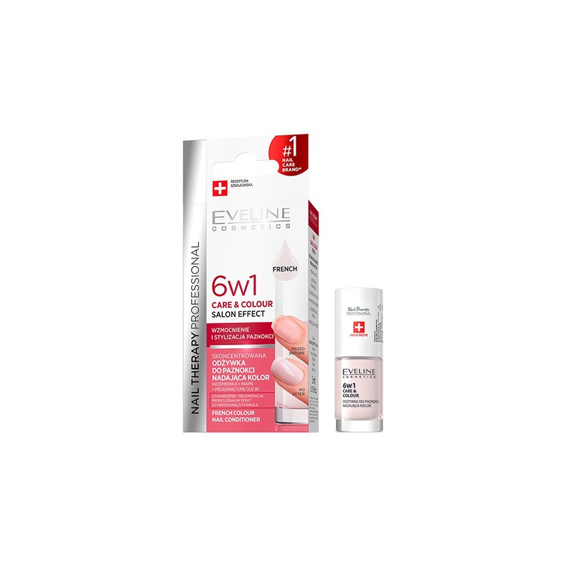 EVELINE Nail Therapy 6in1 Care & Color Nail Conditioner French 5ml